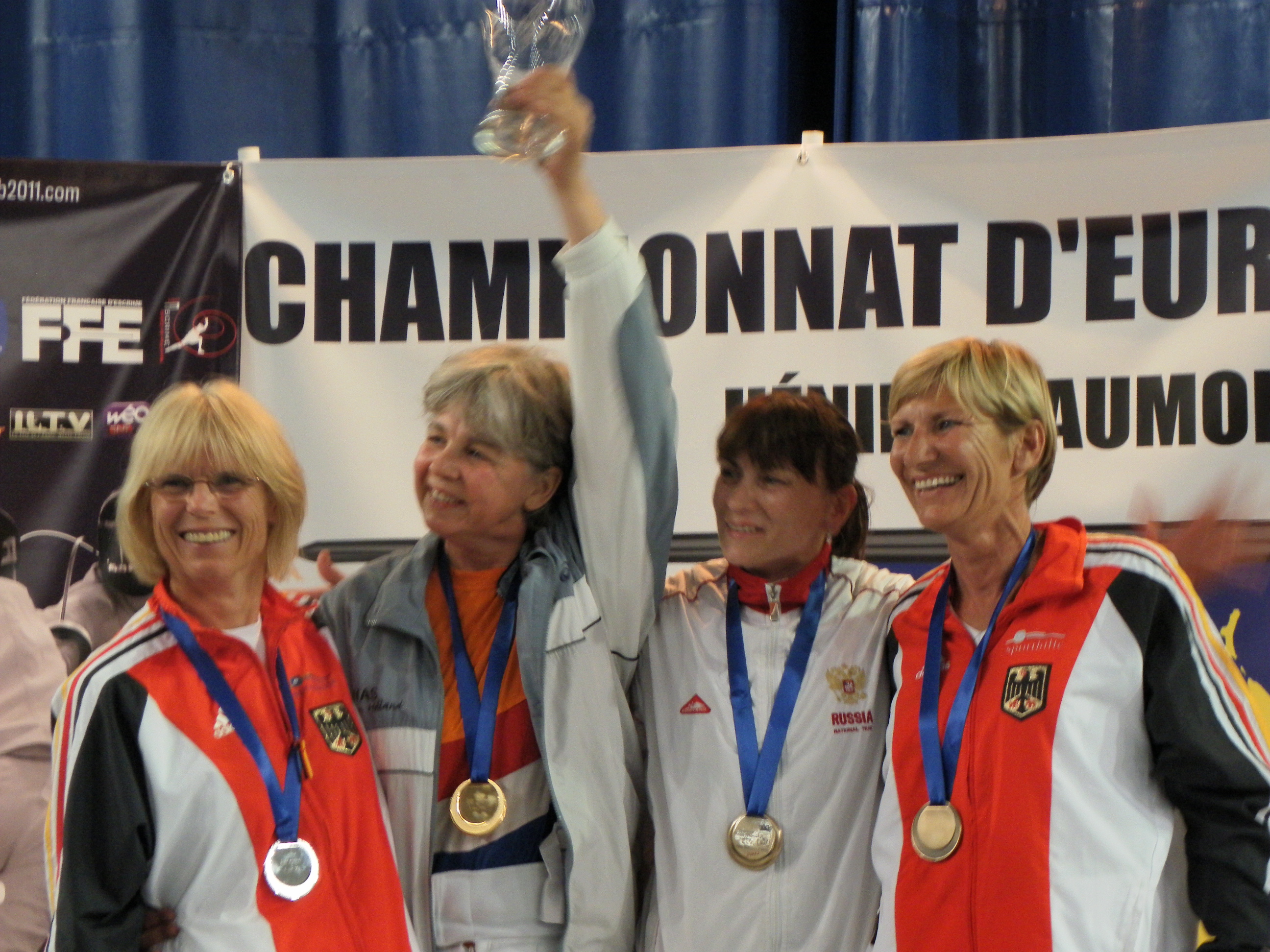 Podium EK Veteranen 2011 - Floret Dames 50-59