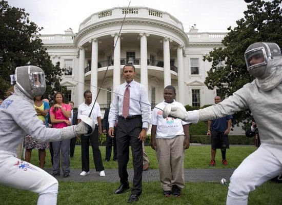 Fencing with the President